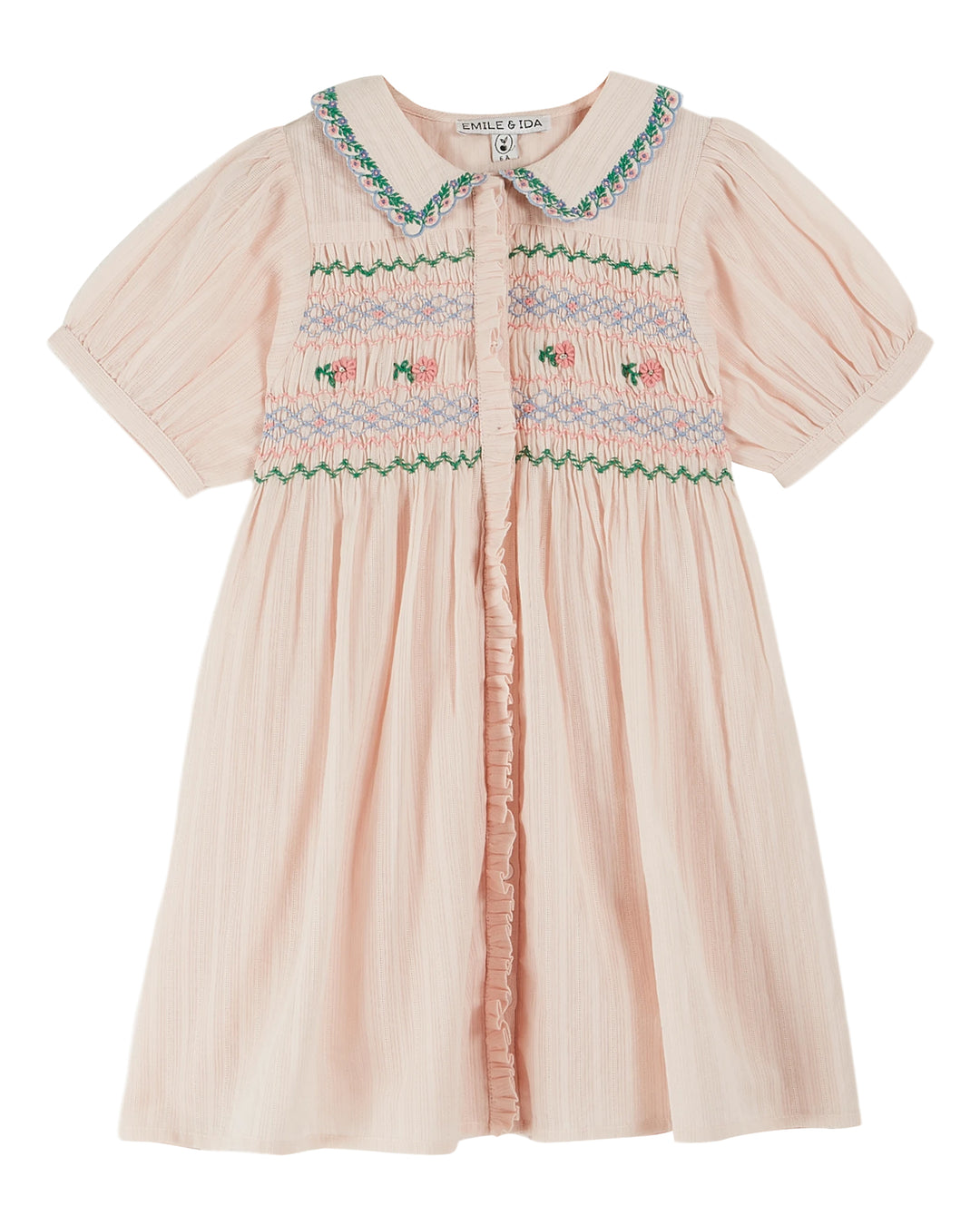 AB156-HAND EMBROIDERED DRESS-PASTEL