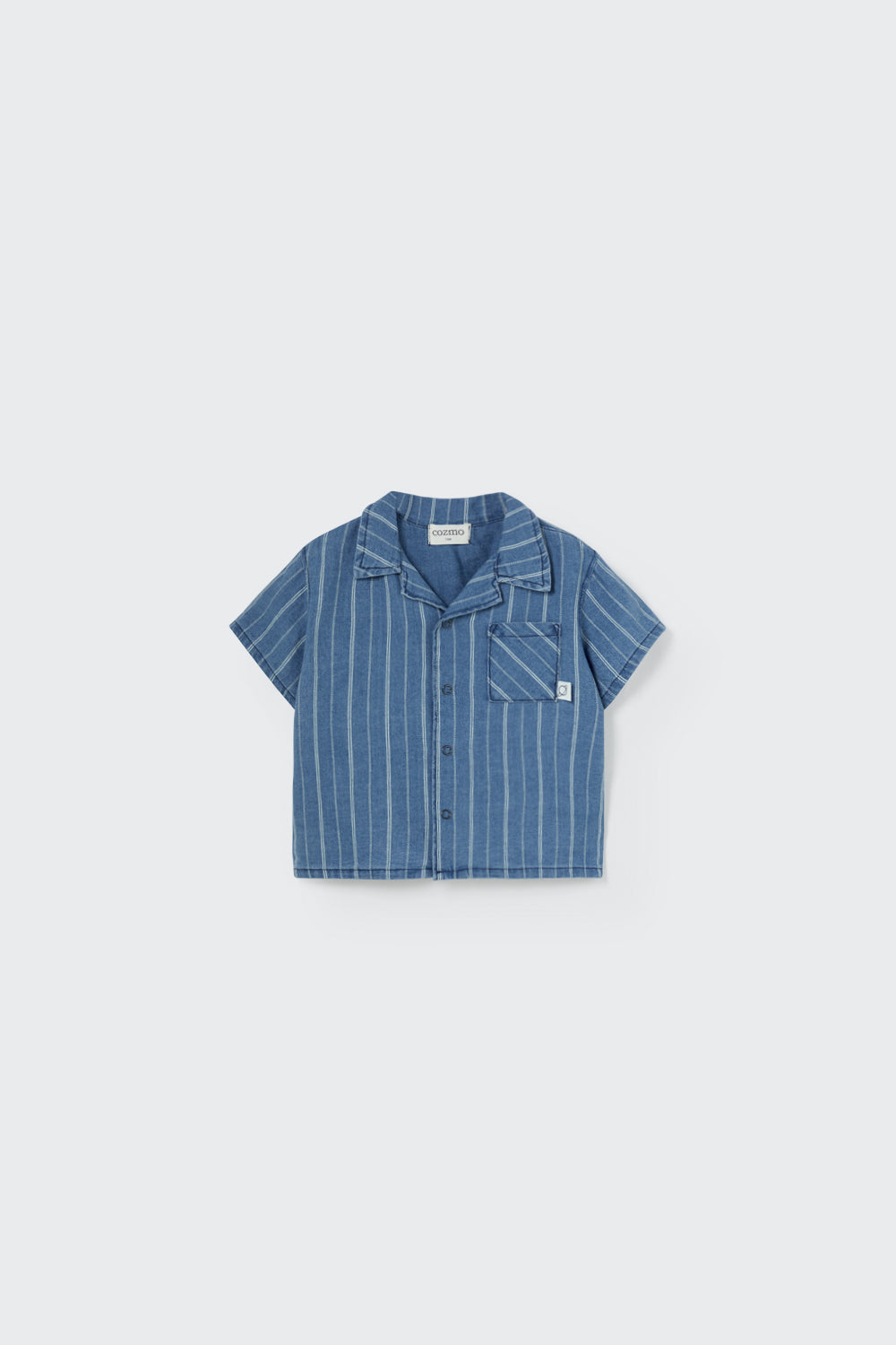 ABEL219S5-STRIPED DENIM BABY SHIRT-blue