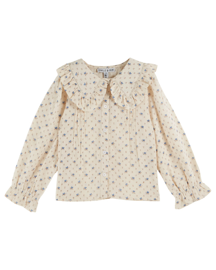 AC042-BLOUSE BLOCK PRINT-LAZULI