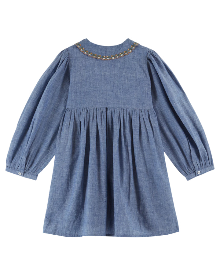 AC080A-ROBE SMOCKEE-CHAMBRAY