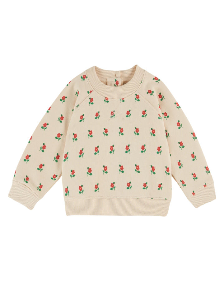 AC179-SWEAT IMPRIME ALL OVER-POPPY BRIOCHE