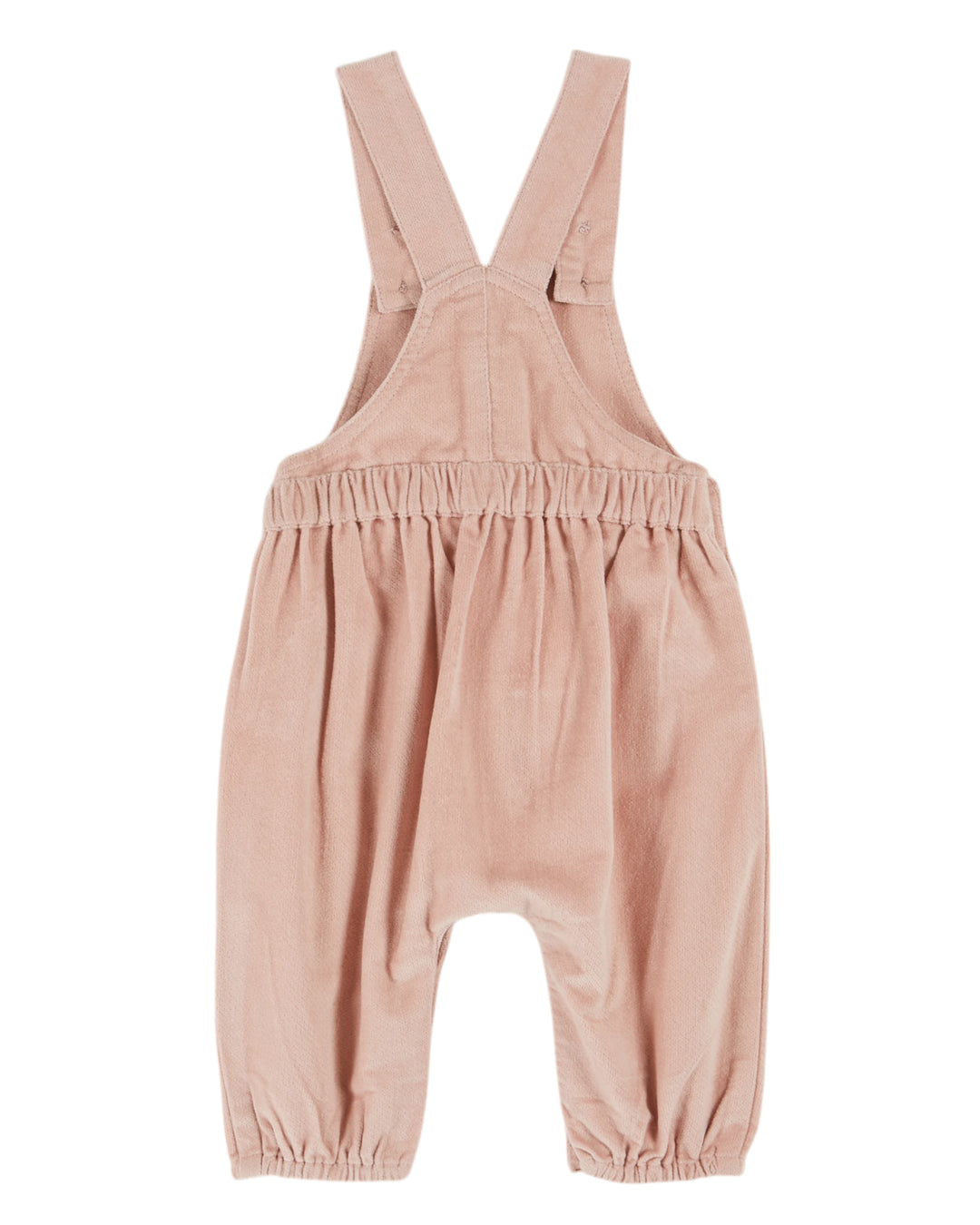 AC208A POCHE FLEURS-SALOPETTE BB VELOURS-PEONY