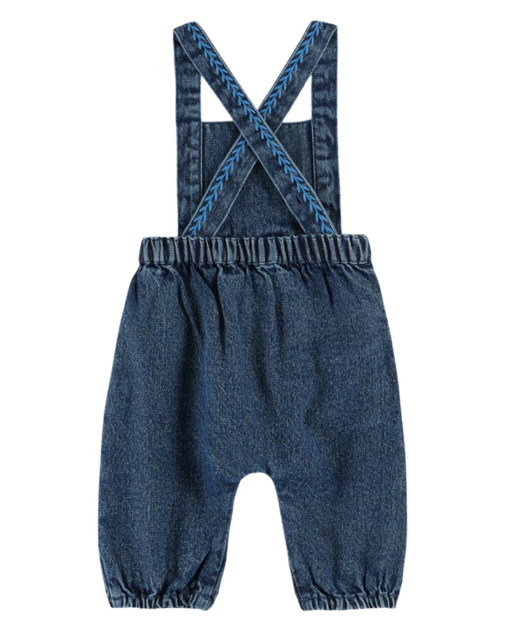 AC215-SALOPETTE DENIM BRODEE BB-DENIM