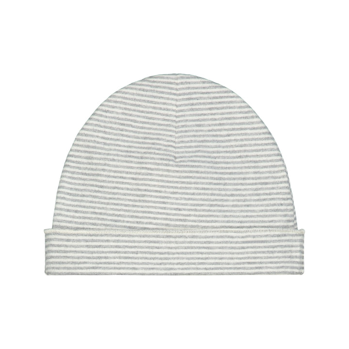 ACC014 BABY BEANIE GRAY MELANGE - CREAM