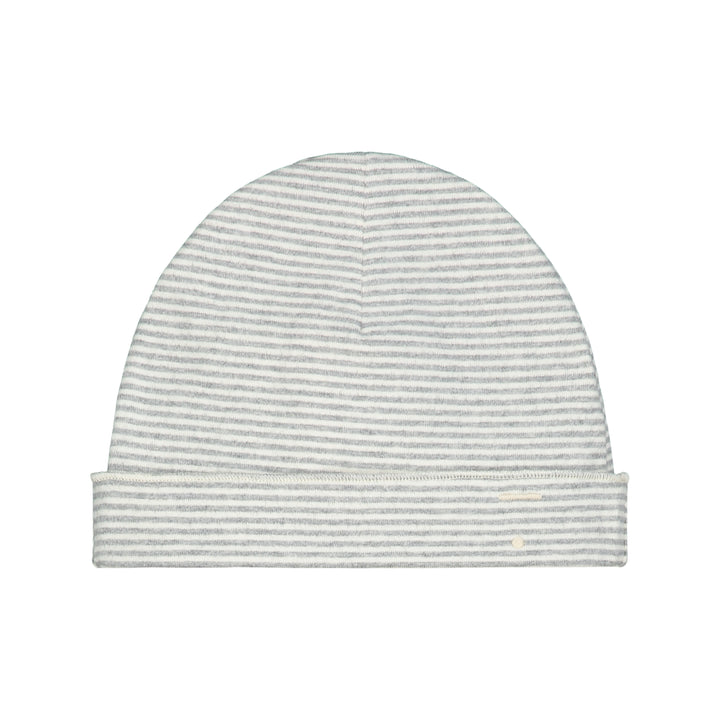 ACC014 BABY BEANIE GRAY MELANGE - CREAM