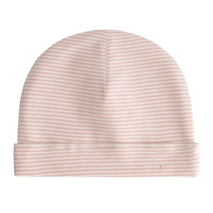 ACC014 BABY BEANIE FADED PINK - CREAM
