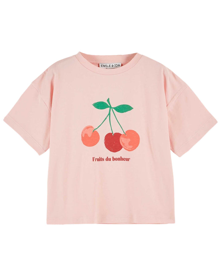 AD015 TEE SHIRT PICOTE IMPRIME PLACE FRUIT - BLOSSOM