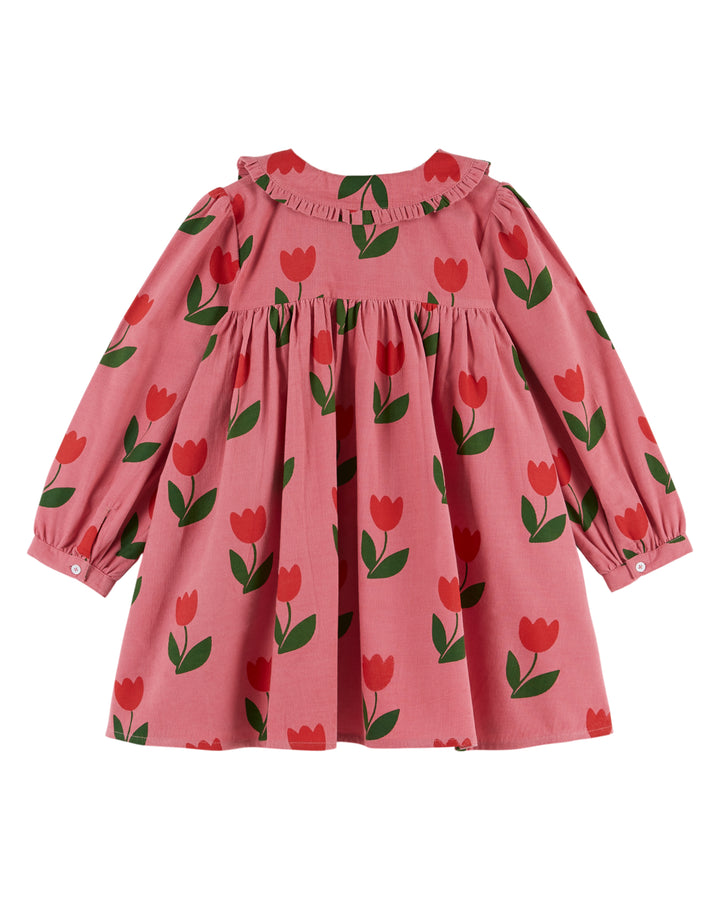 AE045B LOOSE FLOUNCE COLLAR DRESS - GRANDE TULIPE