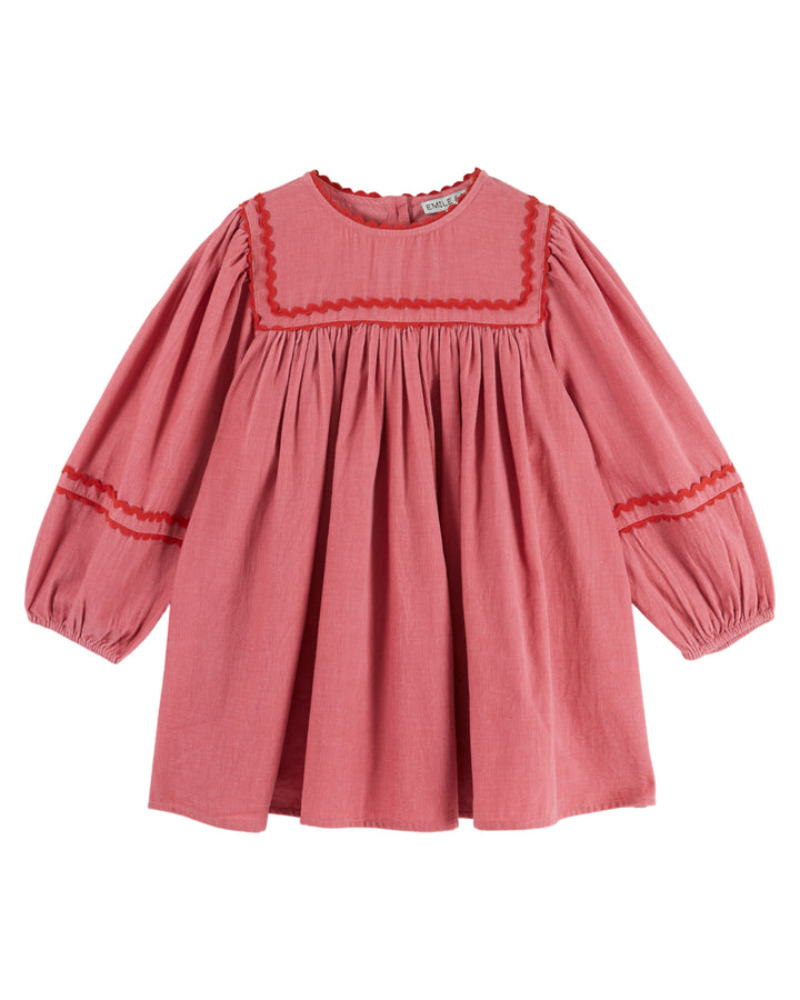 AE192 PLAIN VELVET DRESS - FRAMBOISE