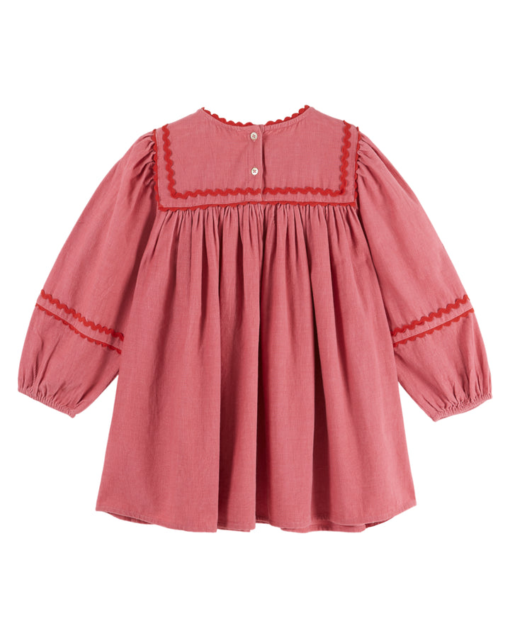 AE192 PLAIN VELVET DRESS - FRAMBOISE