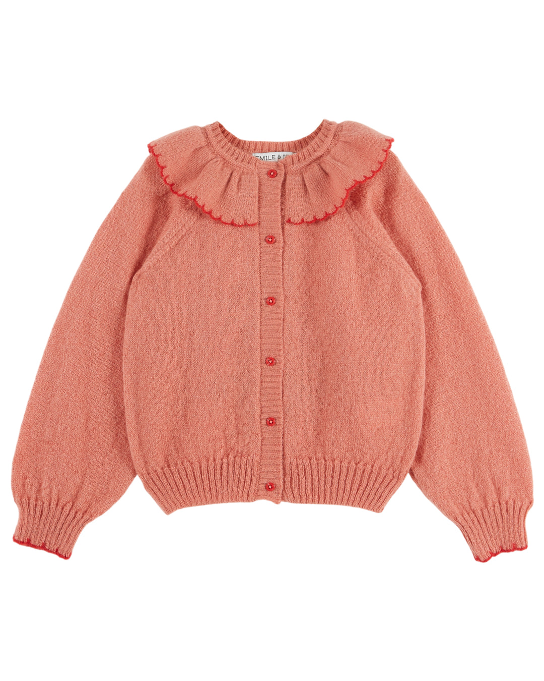 AE230 PLACED JACQUARD CARDIGAN - BLUSH
