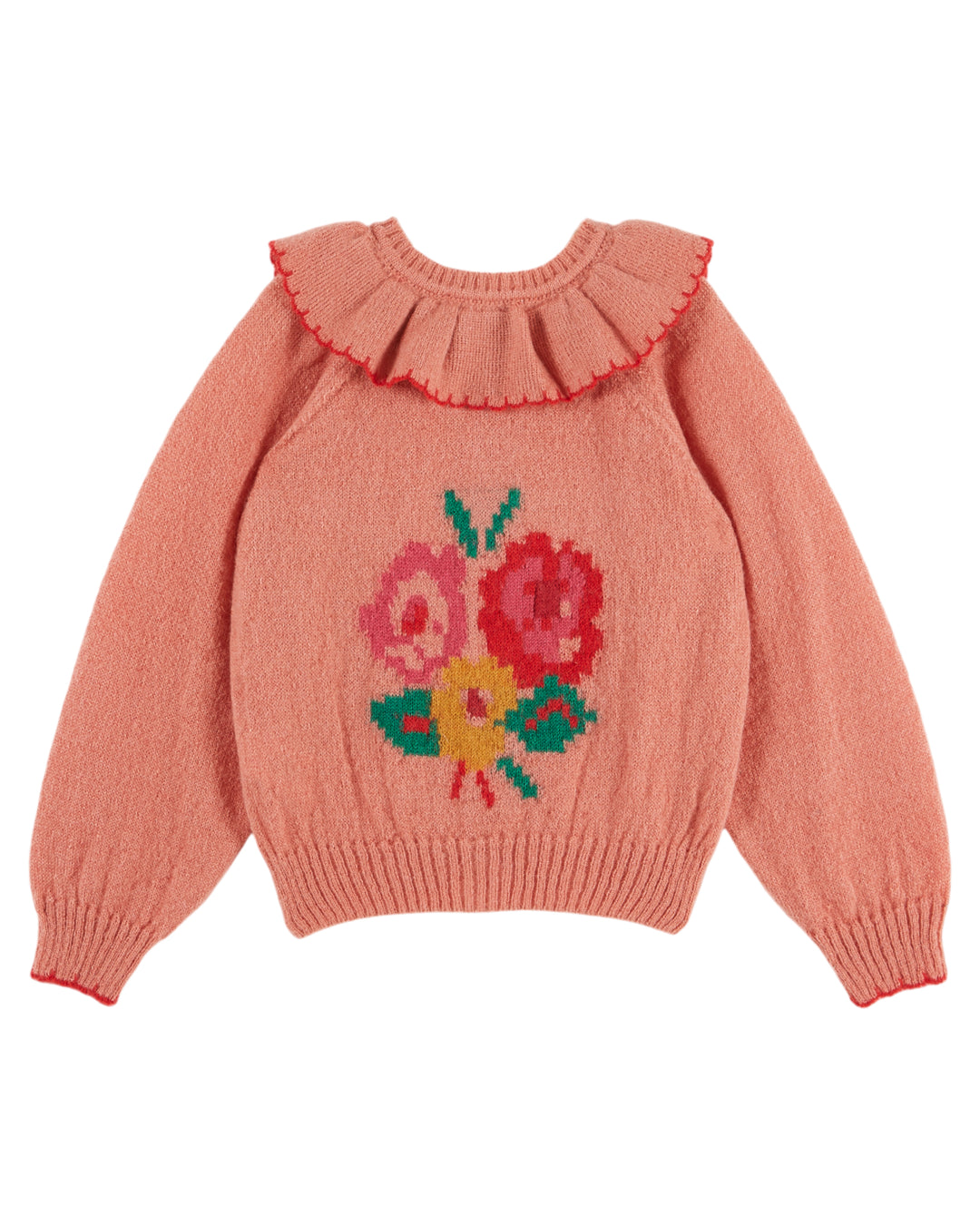 AE230 PLACED JACQUARD CARDIGAN - BLUSH