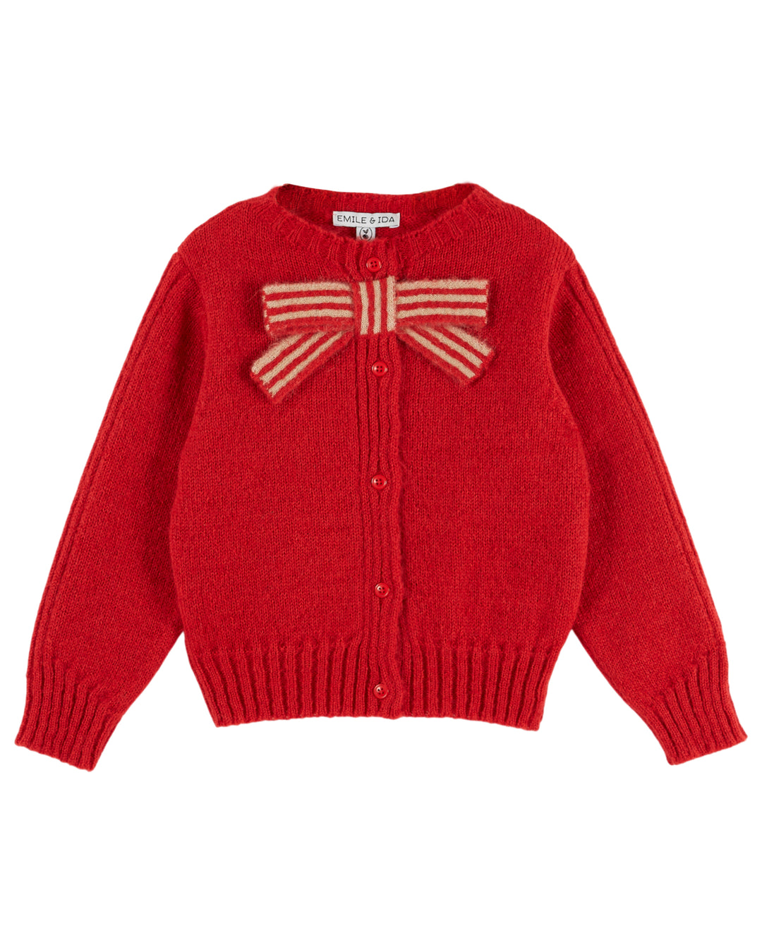 AE231 BOW CARDIGAN - MARS