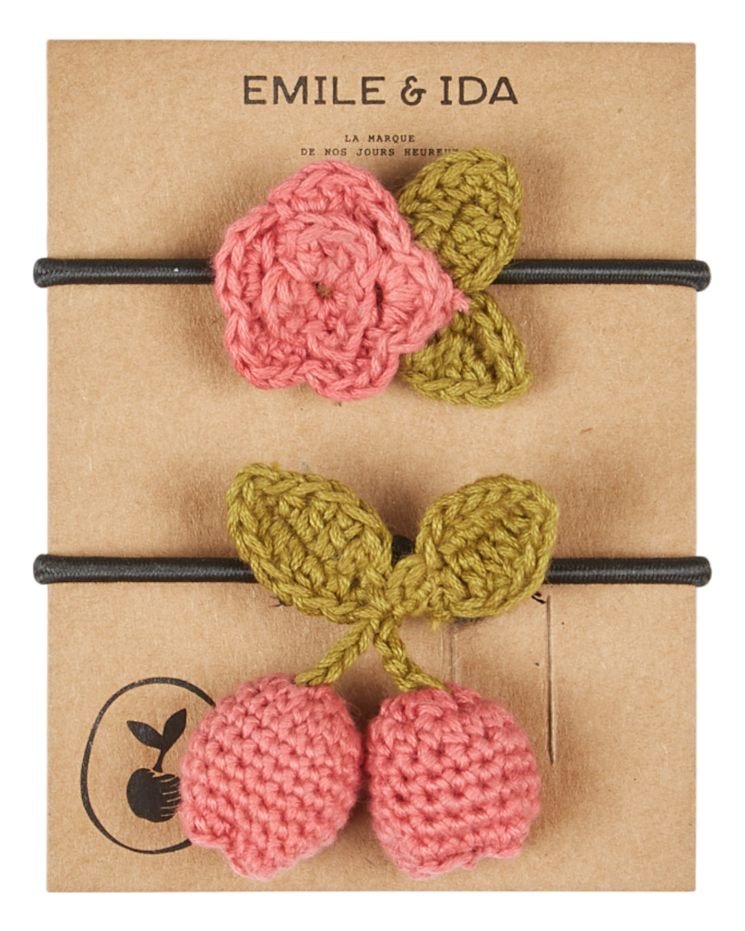 AELOTELASTIQUE SET OF 2 BOW HAIRBAND - ROSE
