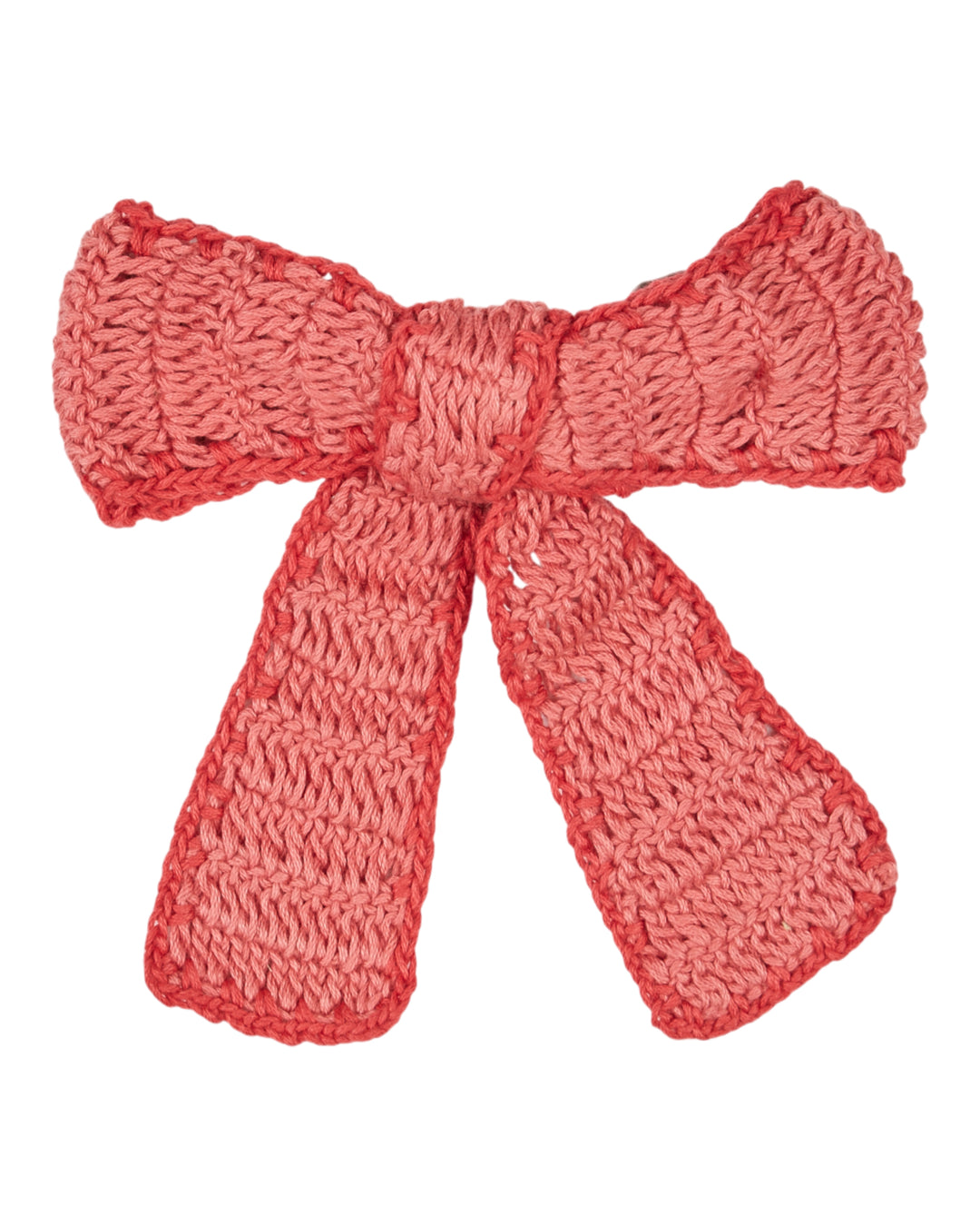 AENOEUDCRO CROCHET BOW HAIRCLIP - ROSE