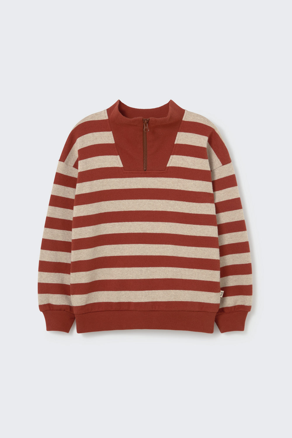 ALEXISK238W6 STRIPED BRUSHED SOFT KNIT SWEATER - GINGER STONE