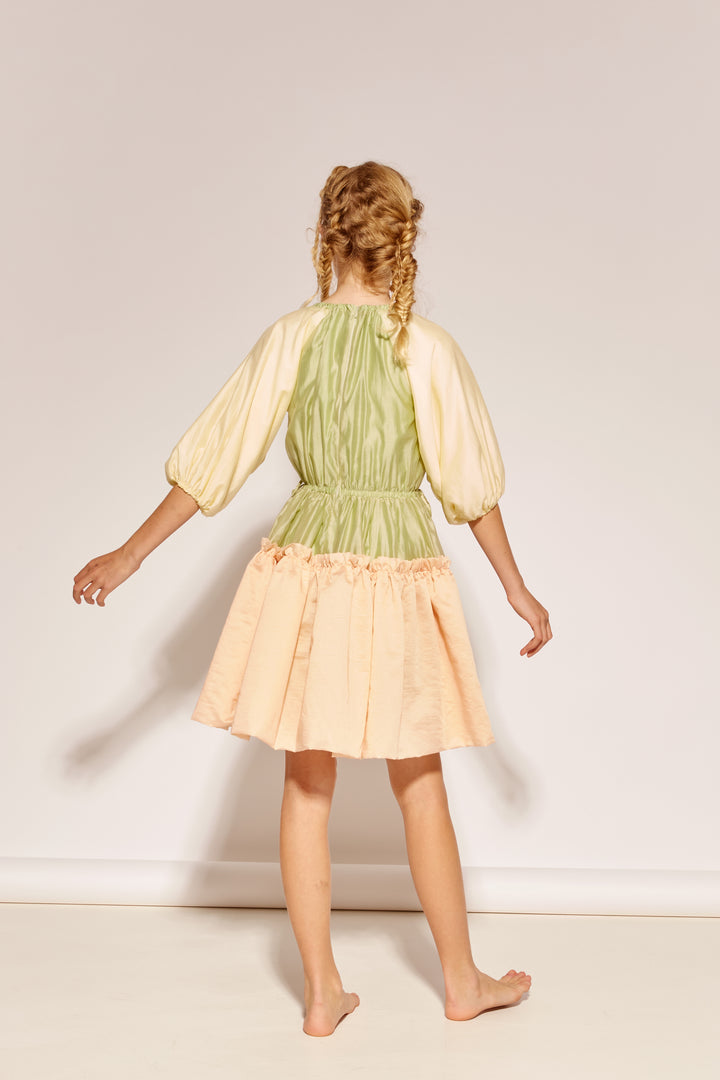 A SEAT AT THE TABLE DRESS - PISTACHIO  ROSEWATER