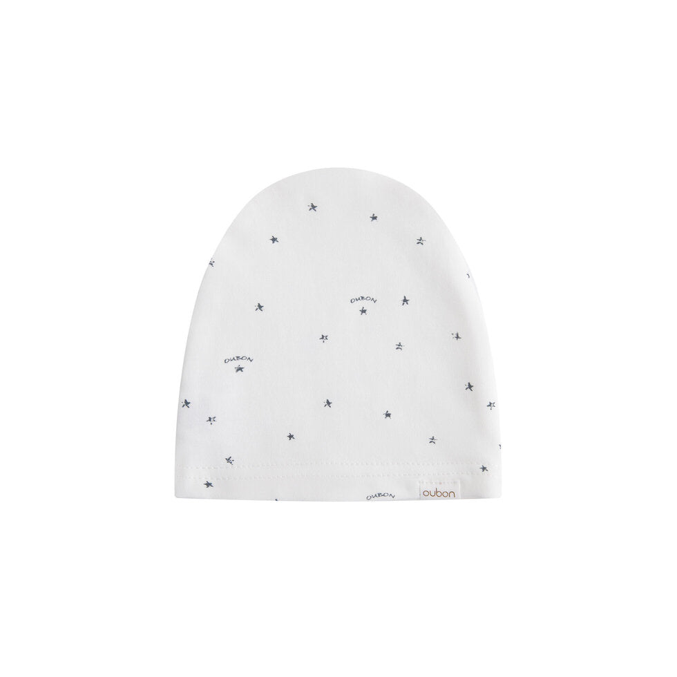 AW234-FOOTIE/HAT LOGO AND STAR PRINT - BLUE