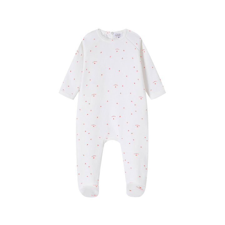 AW235-FOOTIE/HAT LOGO AND STAR PRINT - PINK