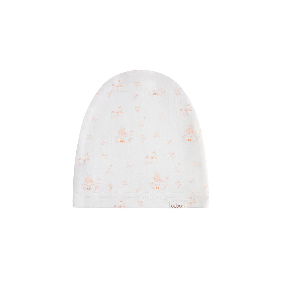 AW241-FOOTIE/HAT FOREST PRINT - PINK
