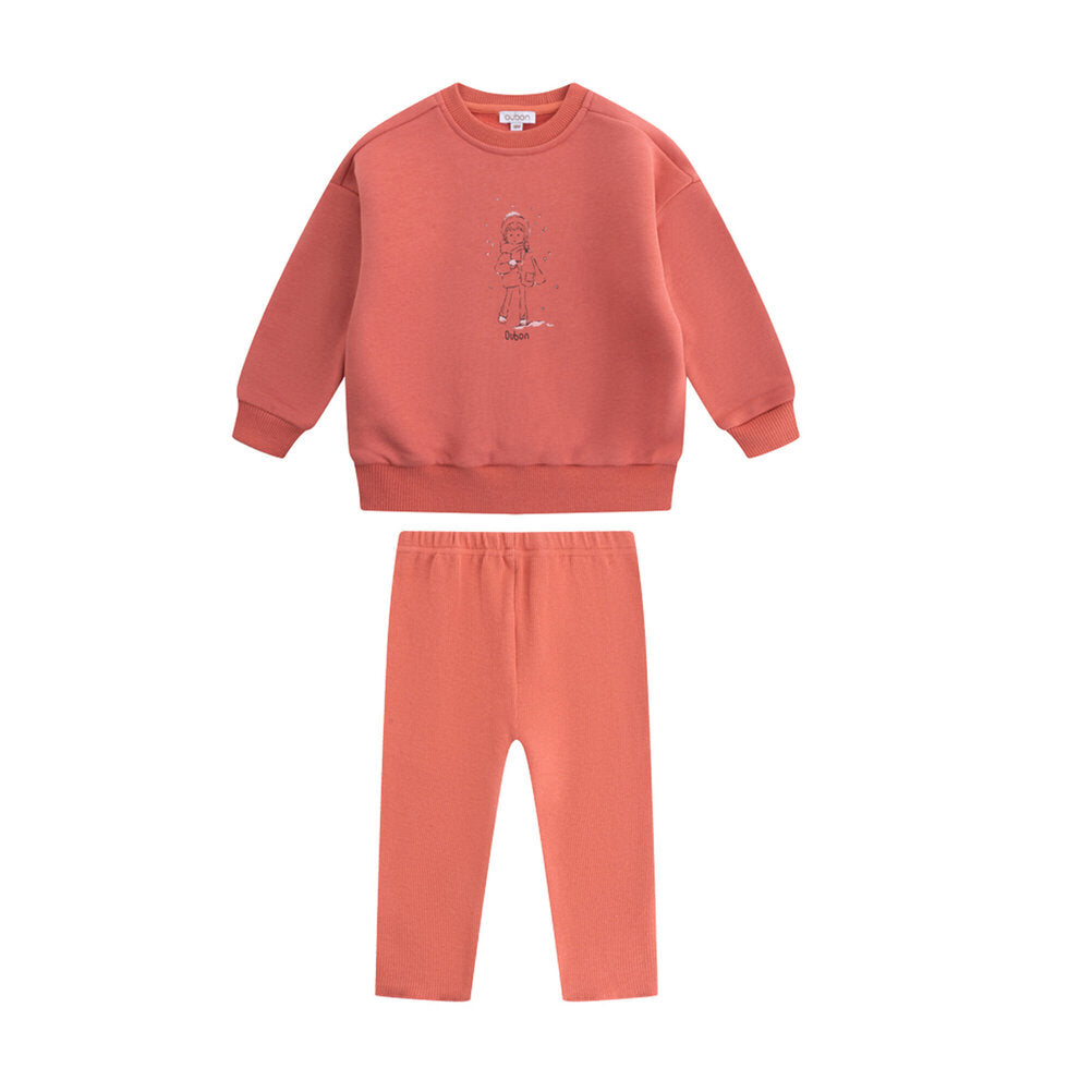 AW245 SNOW SWEAT SET - CORAL