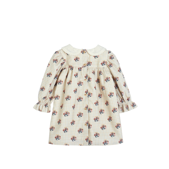 Frankie Dress-Cream Flower