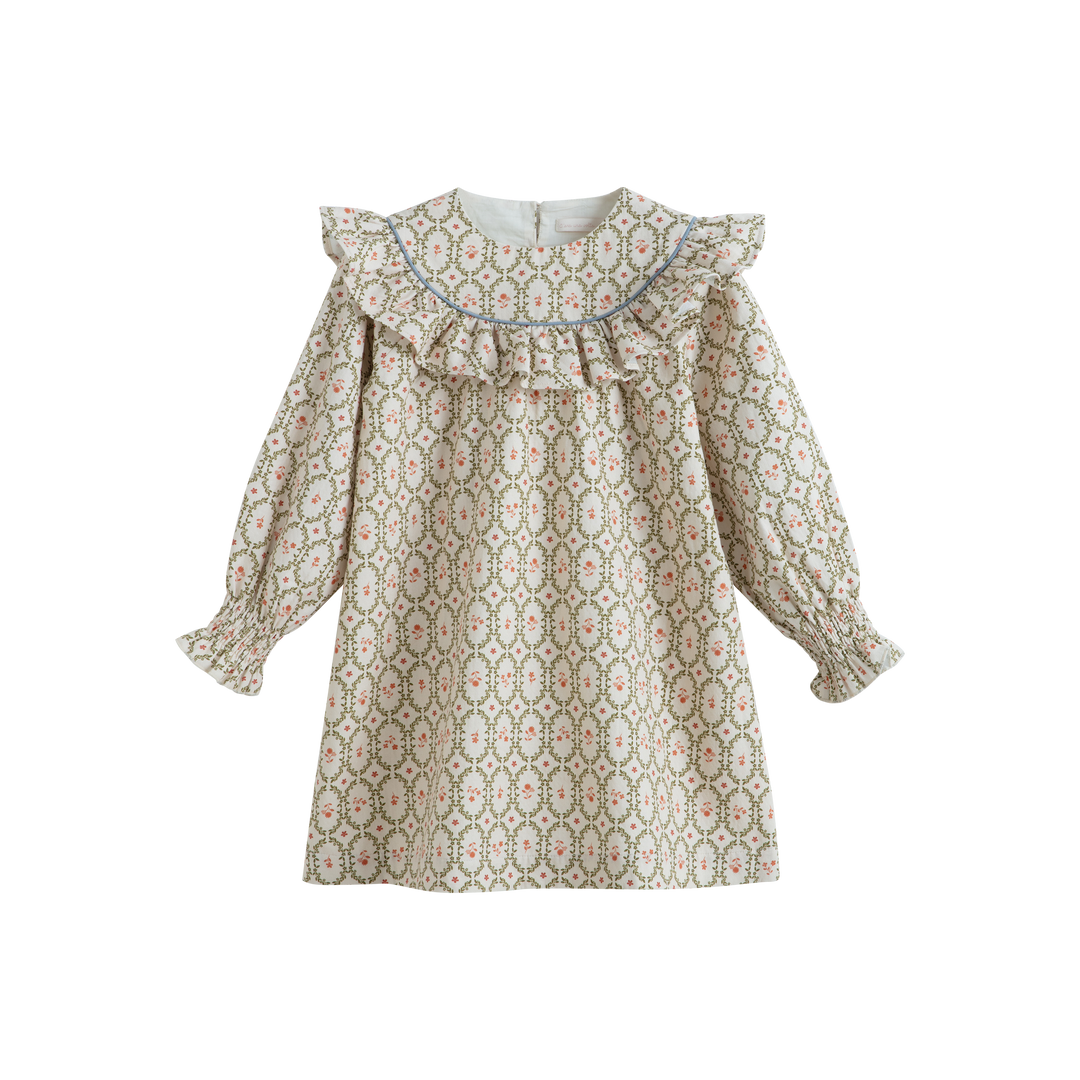 Emma Dress Cream Sage