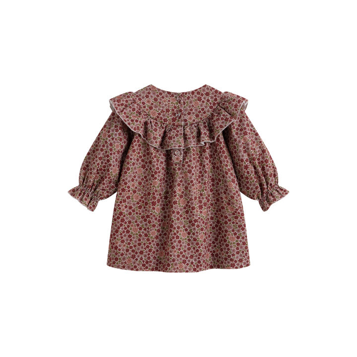Emma Baby Dress Burgundy Flower