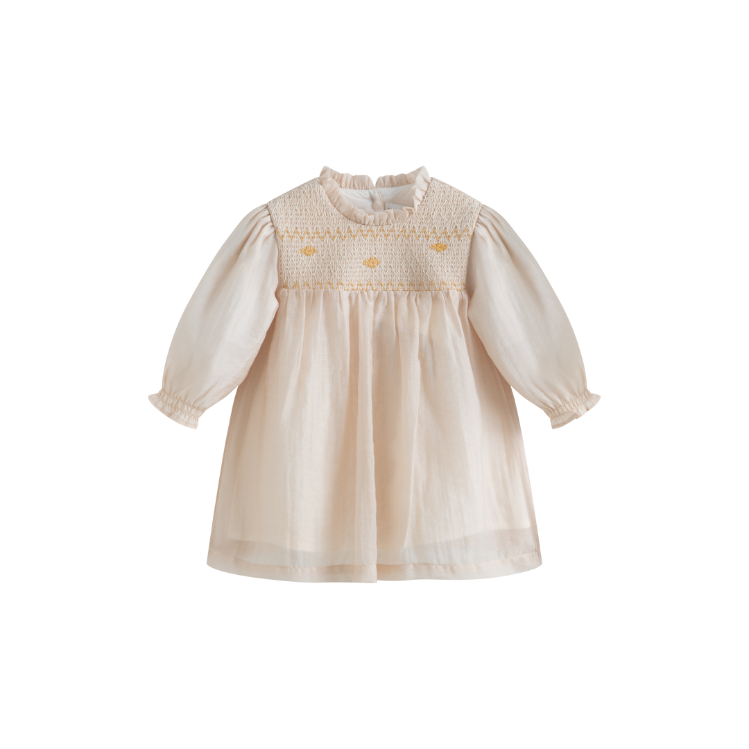 Mara Baby Dress Champagne – whoopikids