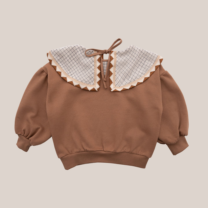 ADELE COLLAR SWEATSHIRT-Hazelnut