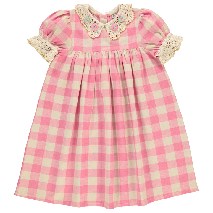 Anais Special Dress - Bombon Check covers elbows