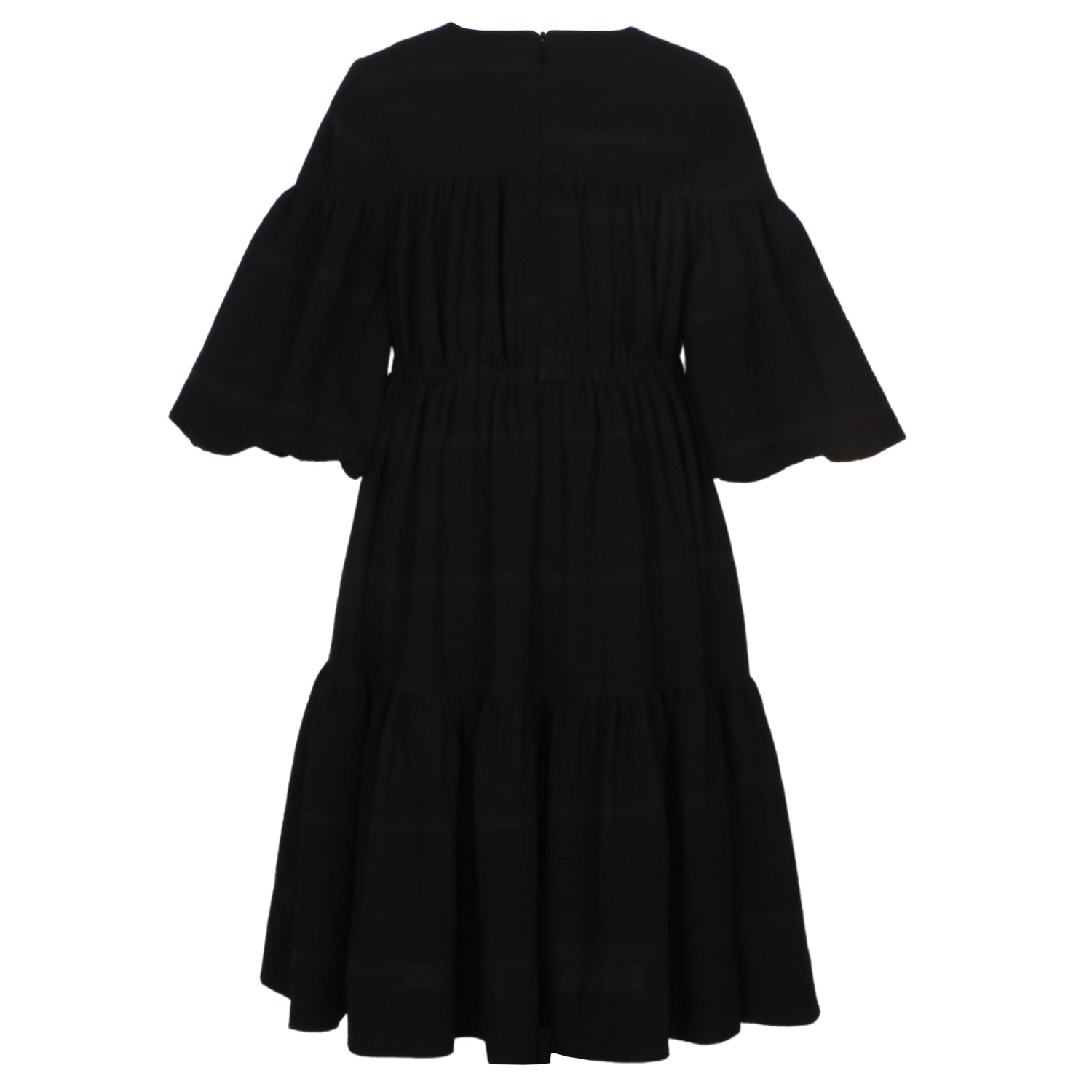 ANGELINA DRESS-BLACK CRINKLE – whoopikids