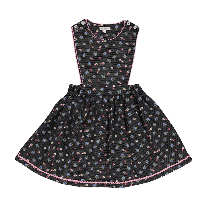 Anna Apron Dress - Midnight Blooms