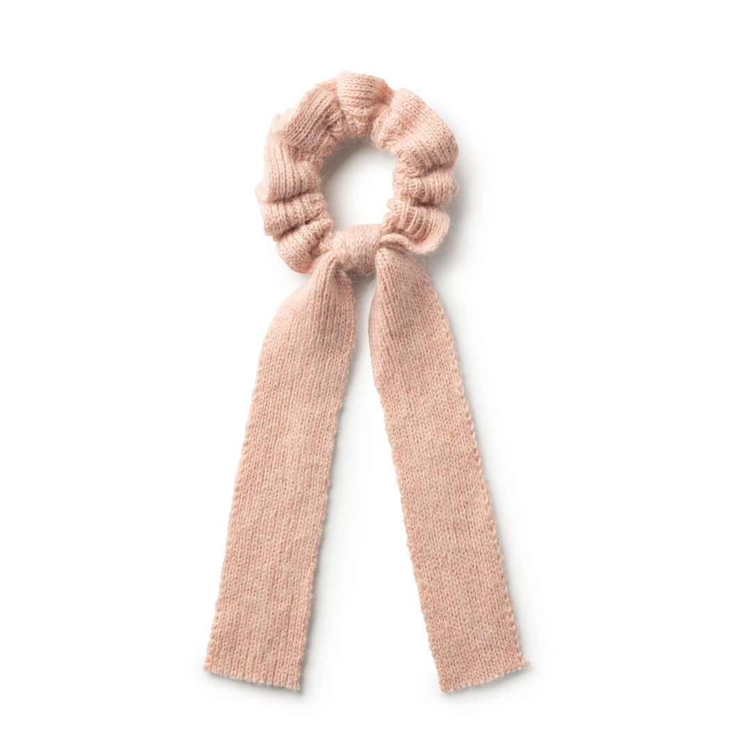 Avery Ribbed Knit Longtail Scrunchie Ballet Slipper