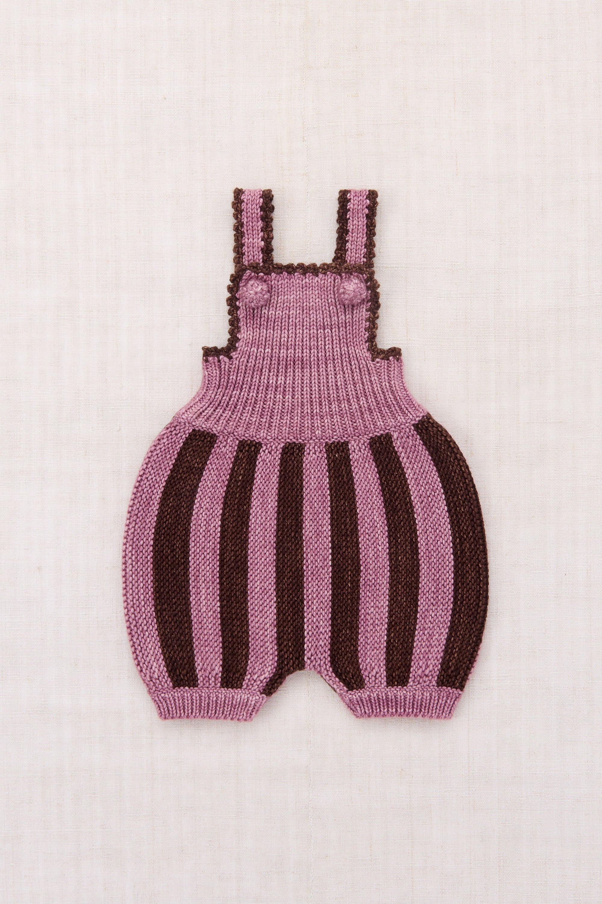 B1453F26-670 BABY CIRCUS STRIPE ROMPER - ANTIQUE ROSE – whoopikids