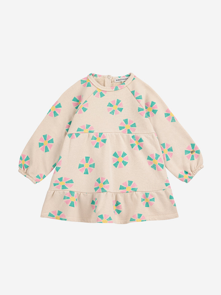 B225AB087-Kaleidoscope all over dress-OFFWHITE