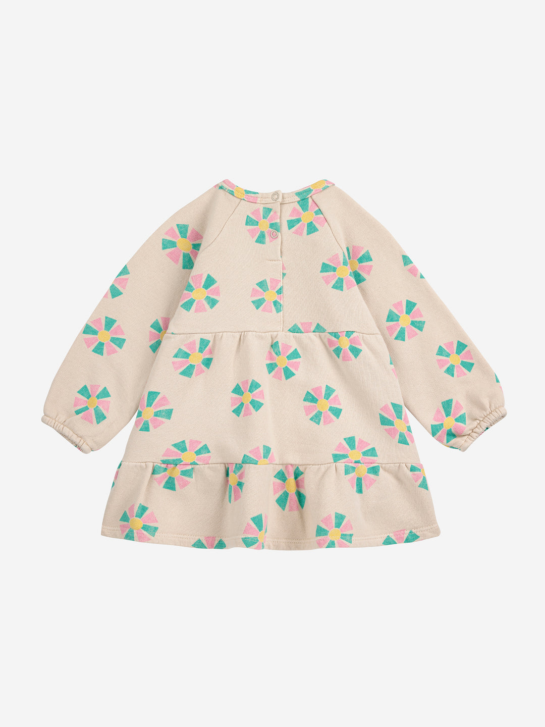 B225AB087-Kaleidoscope all over dress-OFFWHITE