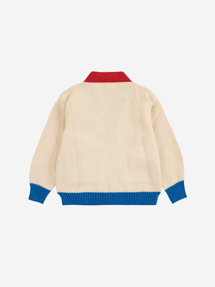 B225AB098-Bobo Choo Choo color block cardigan-OFFWHITE