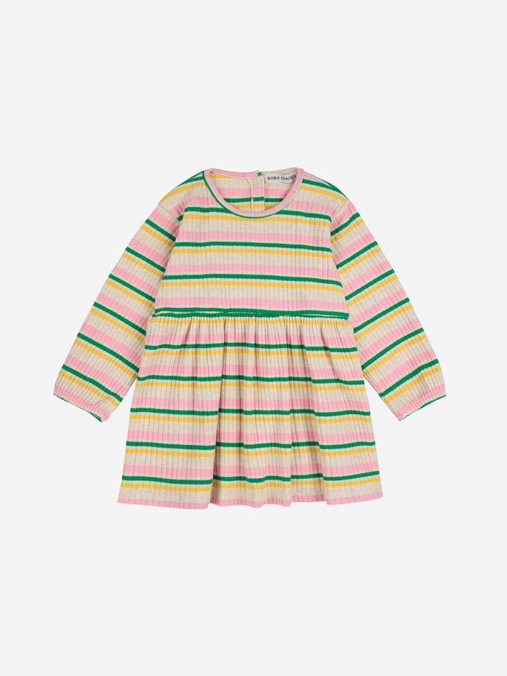 B225AB128-Bobo Choses Striped dress-MULTICOLOR