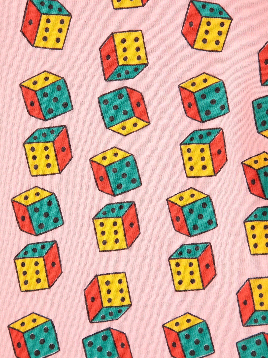 B225AC025-Dices all over turtle neck T-shirt-PINK