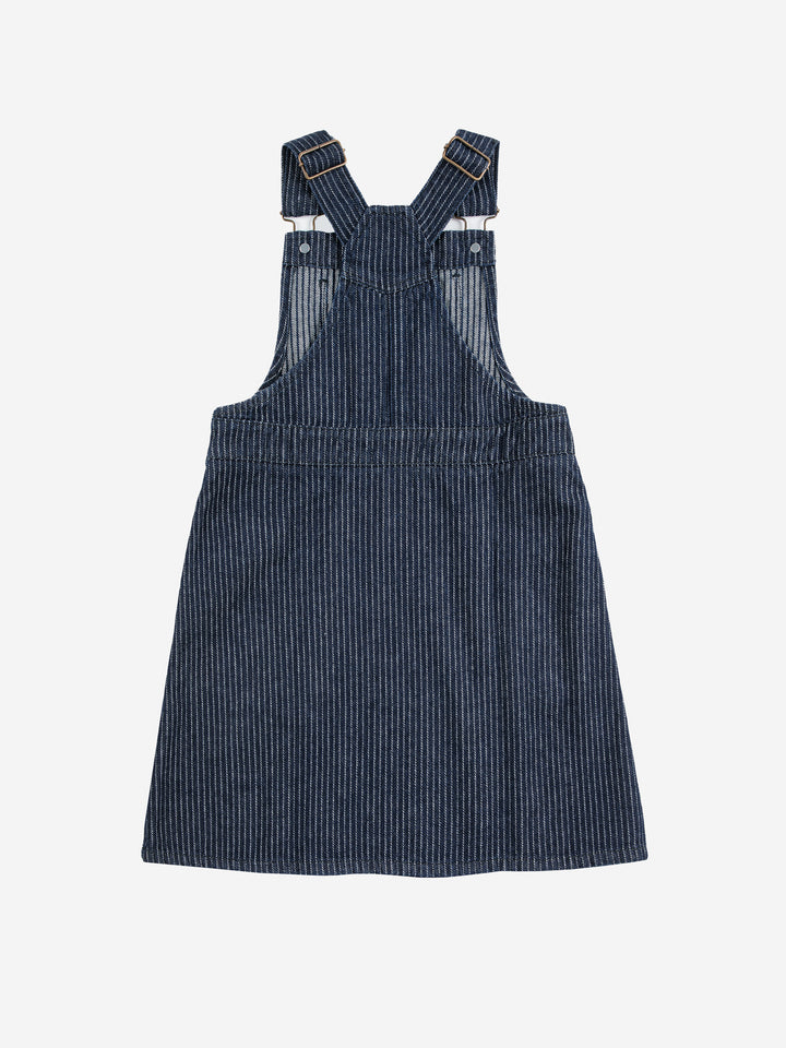 B225AC092-Tic Tac Toe denim dress-NAVY BLUE