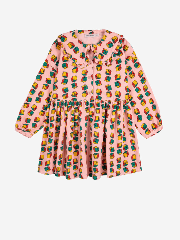 B225AC146-Dices all over  micro corduroy dress-PINK