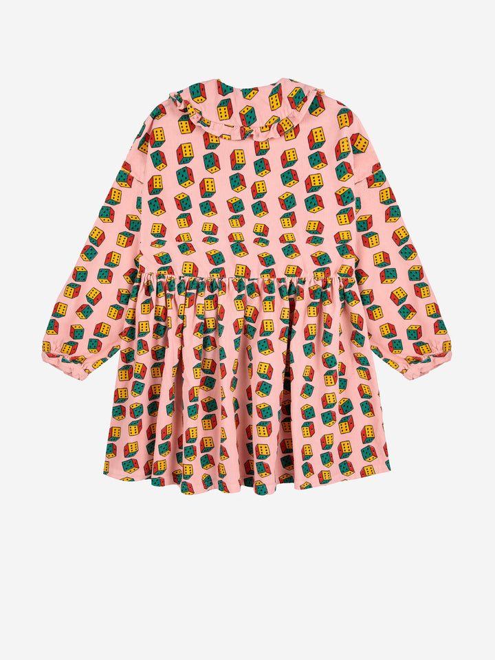 B225AC146-Dices all over  micro corduroy dress-PINK