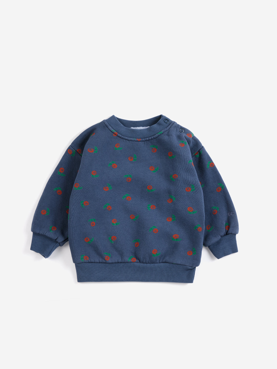 B226AB056 STAMP BLOOM ALL OVER SWEATSHIRT - NAVY BLUE