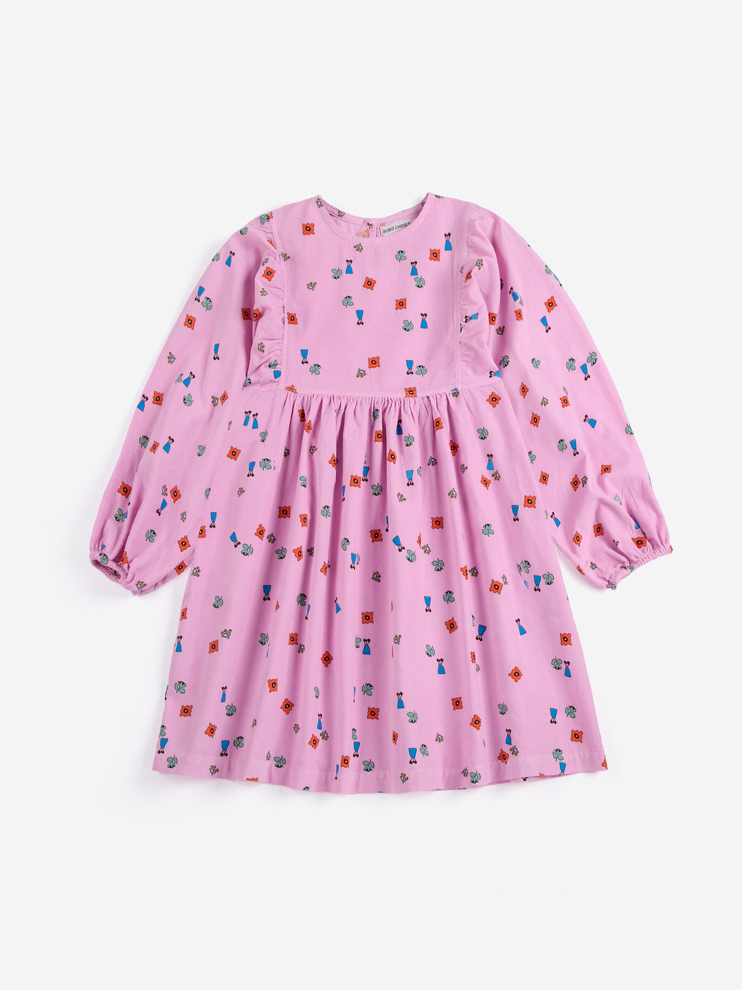 B226AC130 BLOSSOM ALL OVER WOVEN DRESS - PINK