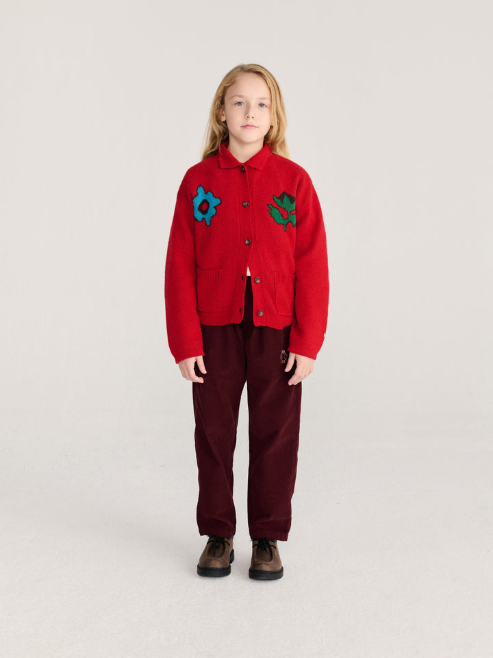B226AC140 BLOSSOM CARDIGAN - RED