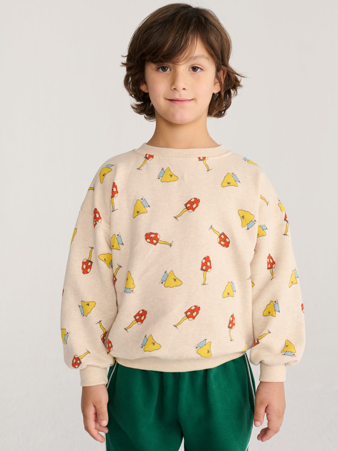 B226AC144 MUSH MONSTER DUO ALL OVER SWEATSHIRT - OFFWHITE