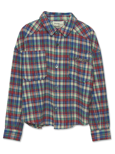 BUTTON DOWN SHIRT-Multi Plaid