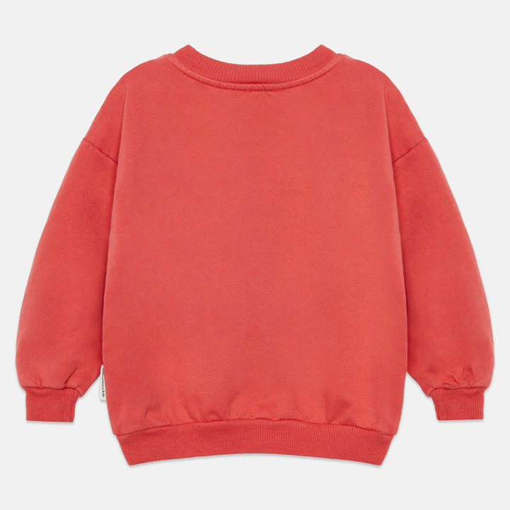 B26881 POM POM DOG BABY SWEATSHIRT - RED
