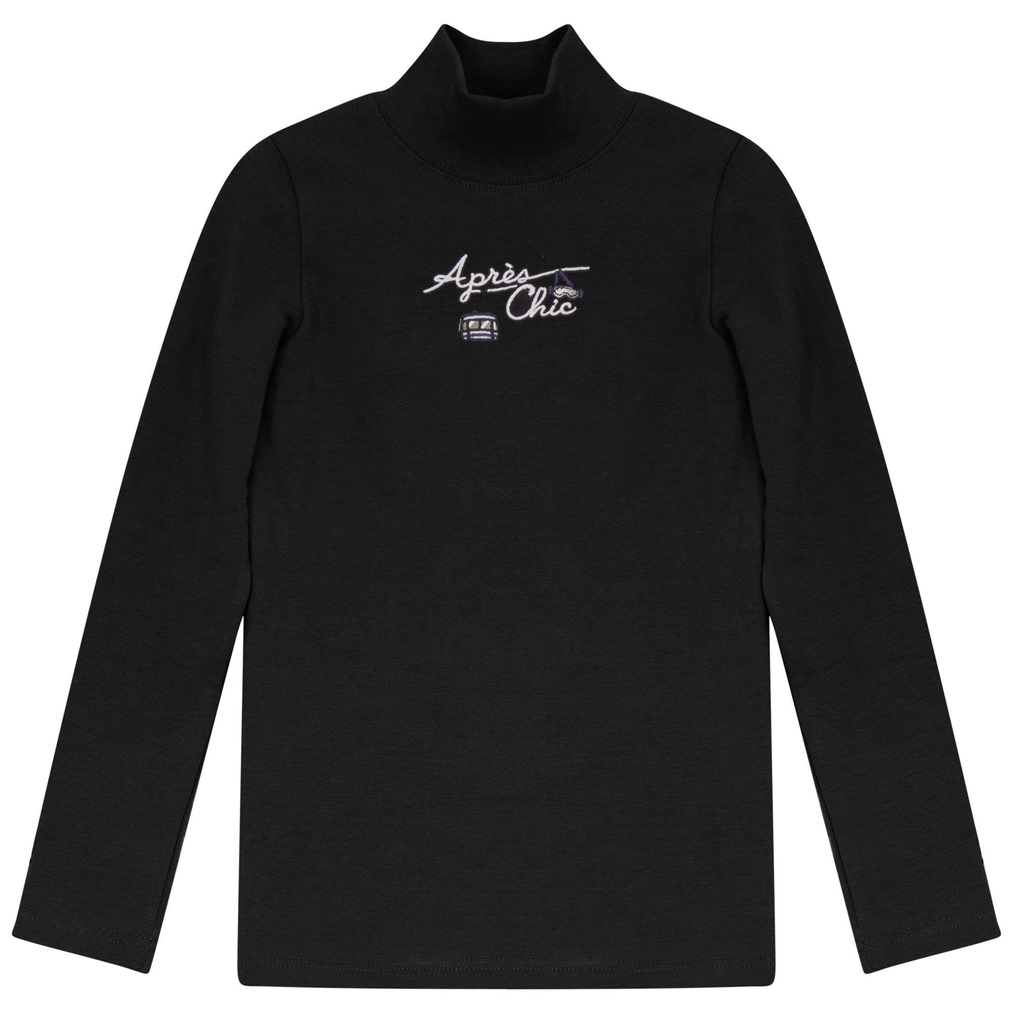 B2732BK/PU GIRL APRES CHIC MOCKNECK-Black/Purple – whoopikids